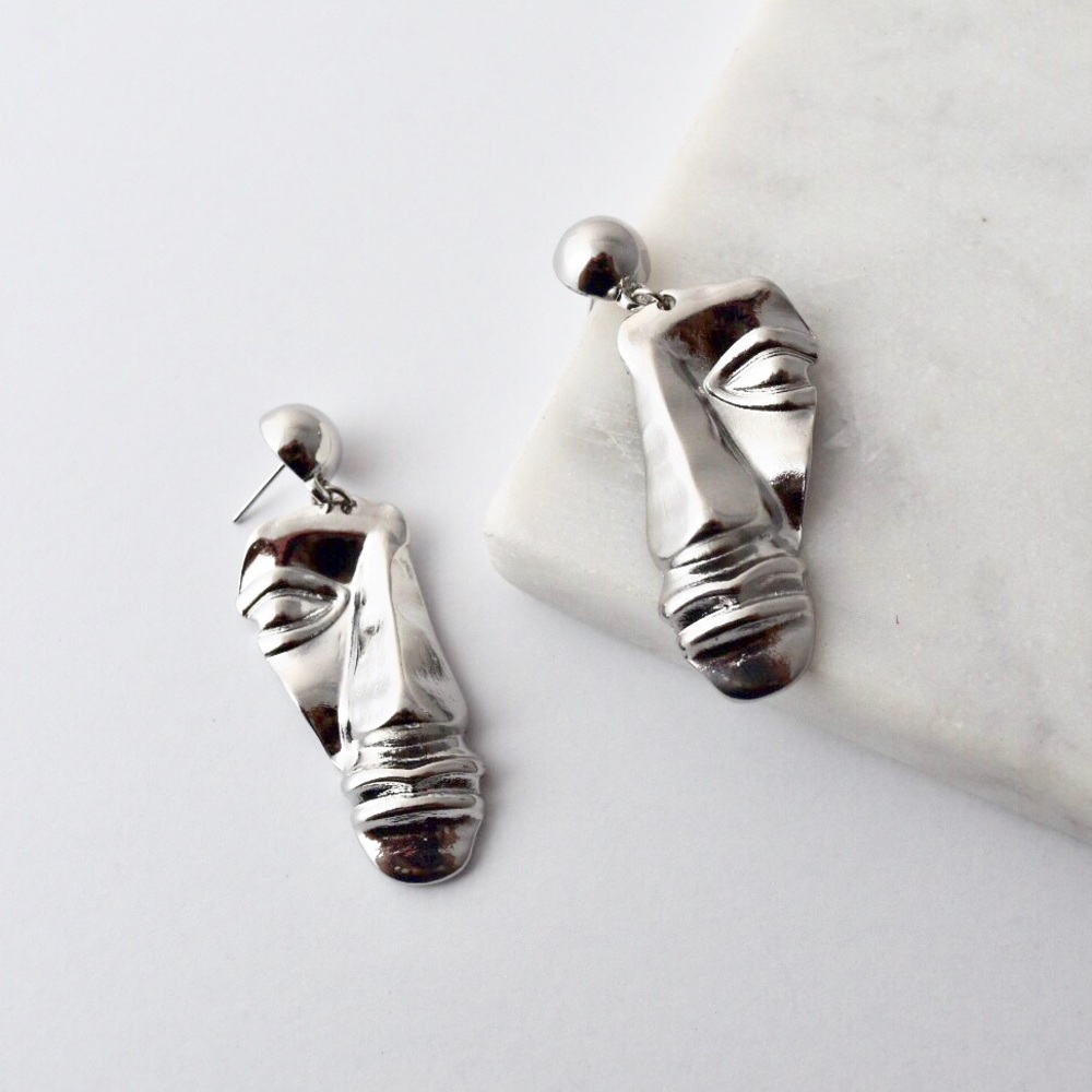 Face Off Sculpture Earrings